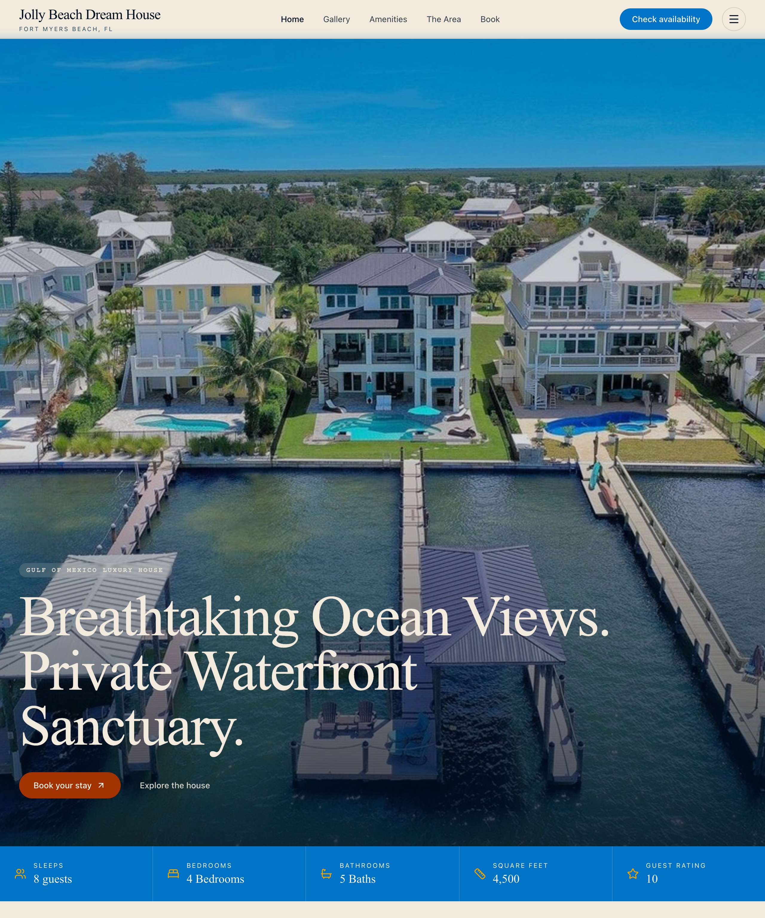 Jolly Homes Vacation Rentals Web Preview