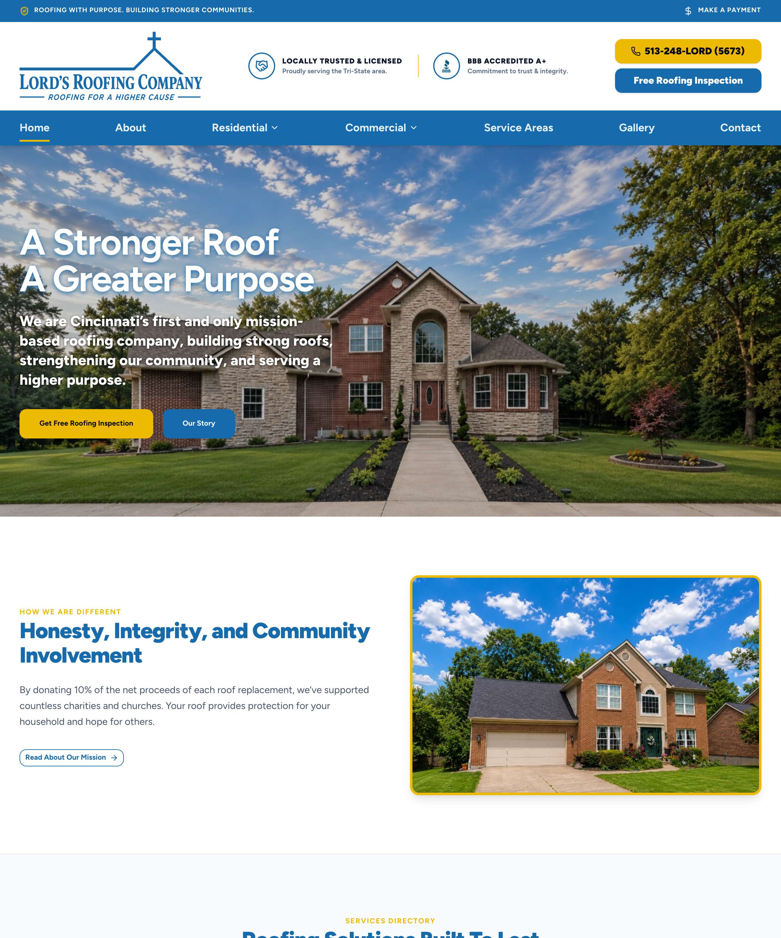 Lord’s Roofing Company Web Preview