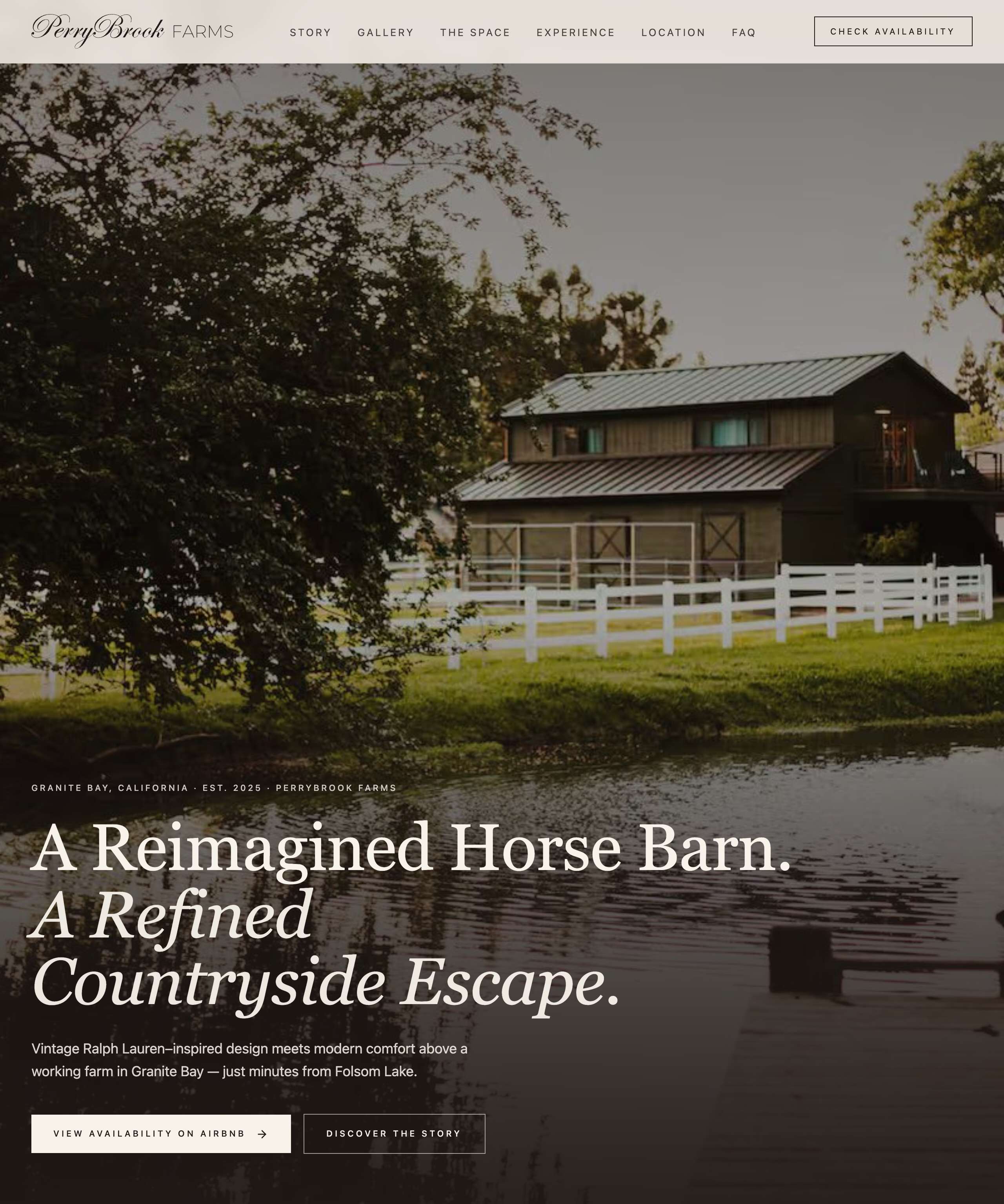PerryBrook Farms Website Mockup